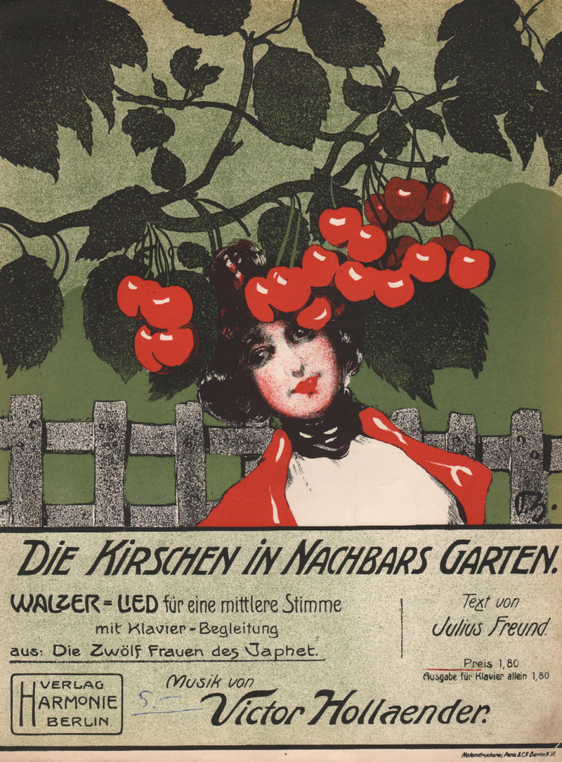 Illustration for article titled Cseresznyék a szomszéd kertjében – újabb kottacímlapok a századelőről